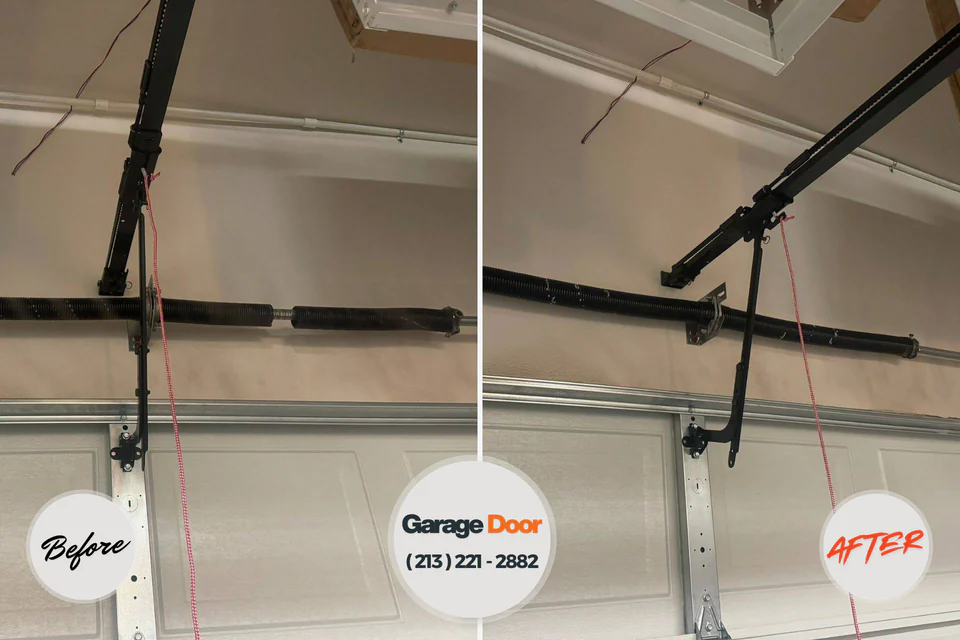 Before and after: garage door repair Montrose-Ghent, OH